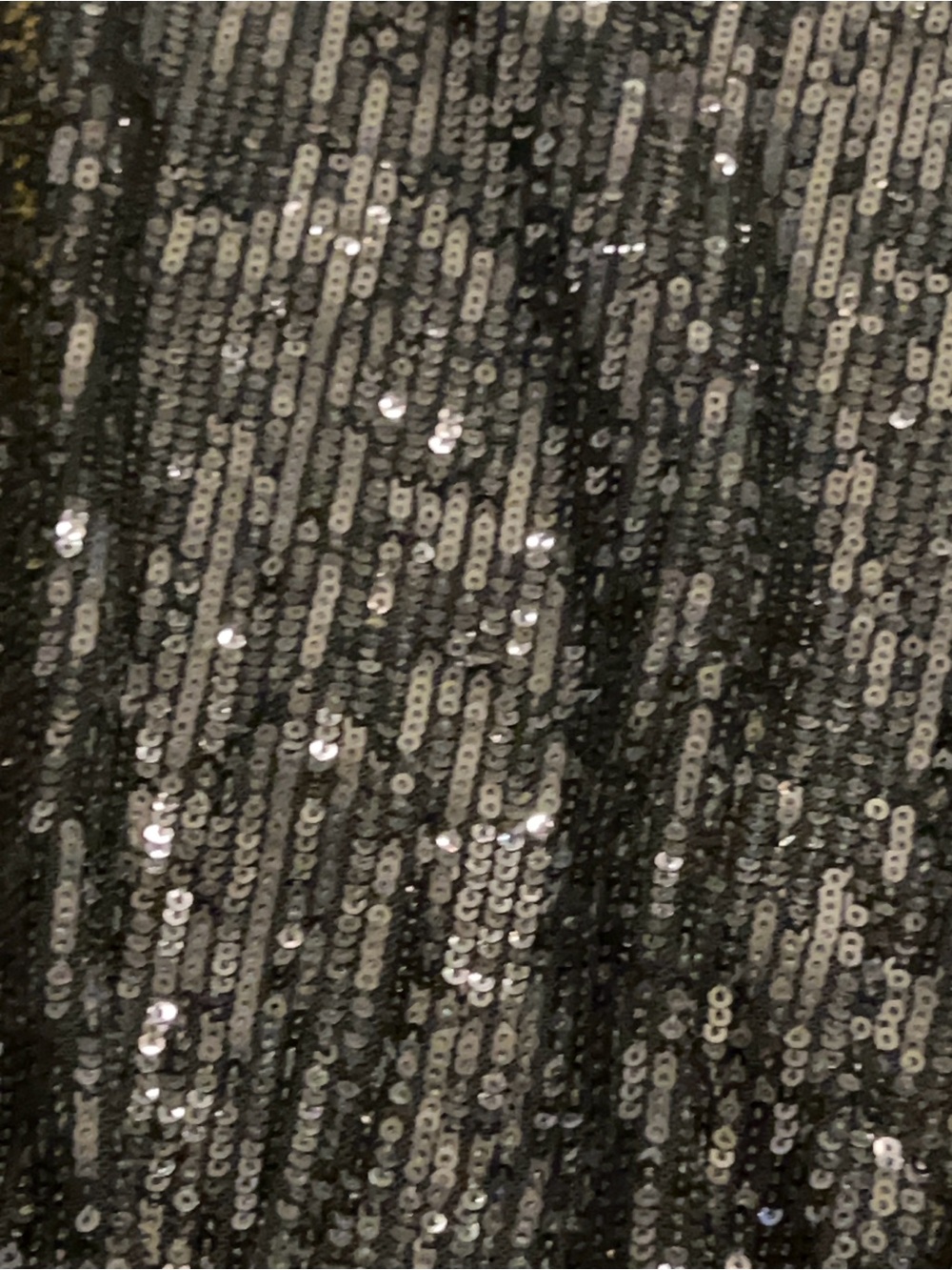 LOFT Black Sequin Twist-Hem Crop Top - Picture 7 of 9